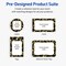 Avery Printable Rectangle Postcards, 4" x 6", Matte White, Pre-printed Flourished Black Border/Golden Leaves Design, Sure Feed Technology, Laser & Inkjet Compatible, 40 Total